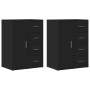 Aparadores 2 uds madera de ingeniería negro 59x39x80 cm de vidaXL, Aparadores - Ref: Foro24-3276631, Precio: 201,31 €, Descue...