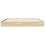 Estructura de cama madera de ingeniería roble Sonoma 160x200 cm de vidaXL, Camas y somieres - Ref: Foro24-842009, Precio: 129...