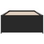 Estructura de cama madera de ingeniería y metal negra 75x190 cm de vidaXL, Camas y somieres - Ref: Foro24-845251, Precio: 72,...