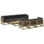 Set de sofás jardín 8 pzas con cojines madera pino impregnada de vidaXL, Conjuntos de jardín - Ref: Foro24-3299327, Precio: 7...