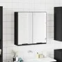 Armario de baño con espejo madera ingeniería negro 64x20x67 cm de vidaXL, Tocadores de baño - Ref: Foro24-833560, Precio: 78,...