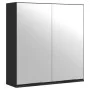Armario de baño con espejo madera ingeniería negro 64x20x67 cm de vidaXL, Tocadores de baño - Ref: Foro24-833560, Precio: 78,...