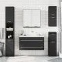 Armario de baño con espejo madera ingeniería negro 64x20x67 cm de vidaXL, Tocadores de baño - Ref: Foro24-833560, Precio: 78,...