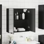 Armario de baño con espejo madera ingeniería negro 64x20x67 cm de vidaXL, Tocadores de baño - Ref: Foro24-833560, Precio: 78,...