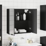 Armario de baño con espejo madera ingeniería negro 64x20x67 cm de vidaXL, Tocadores de baño - Ref: Foro24-833560, Precio: 79,...