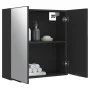 Armario de baño con espejo madera ingeniería negro 64x20x67 cm de vidaXL, Tocadores de baño - Ref: Foro24-833560, Precio: 78,...