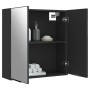 Armario de baño con espejo madera ingeniería negro 64x20x67 cm de vidaXL, Tocadores de baño - Ref: Foro24-833560, Precio: 79,...