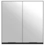 Armario de baño con espejo madera ingeniería negro 64x20x67 cm de vidaXL, Tocadores de baño - Ref: Foro24-833560, Precio: 78,...