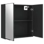 Armario de baño con espejo madera ingeniería negro 64x20x67 cm de vidaXL, Tocadores de baño - Ref: Foro24-833560, Precio: 78,...