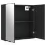 Armario de baño con espejo madera ingeniería negro 64x20x67 cm de vidaXL, Tocadores de baño - Ref: Foro24-833560, Precio: 79,...
