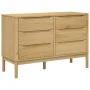 Cómoda cajonera FLORO madera maciza de pino marrón cera by vidaXL, Drawers - Ref: Foro24-374011, Price: 192,50 €, Discount: %
