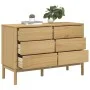 Cómoda cajonera FLORO madera maciza de pino marrón cera by vidaXL, Drawers - Ref: Foro24-374011, Price: 192,50 €, Discount: %