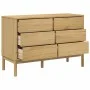 Cómoda cajonera FLORO madera maciza de pino marrón cera by vidaXL, Drawers - Ref: Foro24-374011, Price: 192,50 €, Discount: %