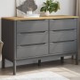 Cómoda cajonera FLORO madera maciza de pino gris de vidaXL, Cajoneras - Ref: Foro24-374013, Precio: 175,87 €, Descuento: %
