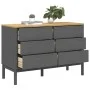 Cómoda cajonera FLORO madera maciza de pino gris de vidaXL, Cajoneras - Ref: Foro24-374013, Precio: 172,85 €, Descuento: %