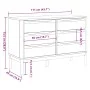 Cómoda cajonera FLORO madera maciza de pino gris de vidaXL, Cajoneras - Ref: Foro24-374013, Precio: 172,85 €, Descuento: %