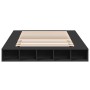 Estructura de cama madera de ingeniería negra 160x200 cm de vidaXL, Camas y somieres - Ref: Foro24-3280462, Precio: 198,08 €,...