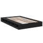 Estructura de cama madera de ingeniería negra 120x190 cm de vidaXL, Camas y somieres - Ref: Foro24-3280504, Precio: 145,12 €,...