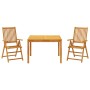 Juego de comedor de jardín 3 piezas madera maciza de acacia de vidaXL, Conjuntos de jardín - Ref: Foro24-3295255, Precio: 272...