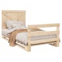 Estructura de cama con cabecero madera maciza pino 100x200 cm de vidaXL, Camas y somieres - Ref: Foro24-3281575, Precio: 146,...