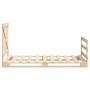 Estructura de cama con cabecero madera maciza pino 100x200 cm de vidaXL, Camas y somieres - Ref: Foro24-3281575, Precio: 146,...