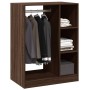 Armario de madera de ingeniería marrón roble 77x48x102 cm de vidaXL, Organizadores de vestidores y perchas de barra - Ref: Fo...