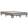 Estructura cama madera ingeniería metal gris Sonoma 120x200 cm de vidaXL, Camas y somieres - Ref: Foro24-845865, Precio: 107,...