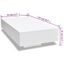 Mesa de centro rectangular de fibra de vidrio blanco brillante en Mesas de centro | Comprar online en Foru.es