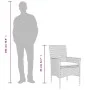 Set comedor jardín 5 pzas y cojines ratán sintético vidrio gris de vidaXL, Conjuntos de jardín - Ref: Foro24-3278622, Precio:...
