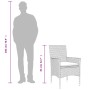 Set comedor jardín 5 pzas y cojines ratán sintético vidrio gris de vidaXL, Conjuntos de jardín - Ref: Foro24-3278622, Precio:...