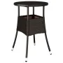 Set comedor jardín 5 pzas cojines ratán sintético vidrio marrón de vidaXL, Conjuntos de jardín - Ref: Foro24-3278620, Precio:...