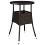 Set comedor jardín 5 pzas cojines ratán sintético vidrio marrón de vidaXL, Conjuntos de jardín - Ref: Foro24-3278620, Precio:...