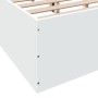 Estructura de cama madera de ingeniería blanca 150x200 cm de vidaXL, Camas y somieres - Ref: Foro24-3281007, Precio: 130,55 €...