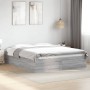 Estructura de cama madera de ingeniería gris Sonoma 160x200 cm de vidaXL, Camas y somieres - Ref: Foro24-3281005, Precio: 132...