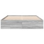 Estructura de cama madera de ingeniería gris Sonoma 160x200 cm de vidaXL, Camas y somieres - Ref: Foro24-3281005, Precio: 132...