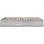 Estructura de cama madera de ingeniería gris Sonoma 160x200 cm de vidaXL, Camas y somieres - Ref: Foro24-3281005, Precio: 132...
