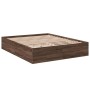 Estructura de cama madera de ingeniería marrón roble 150x200 cm de vidaXL, Camas y somieres - Ref: Foro24-3281013, Precio: 13...