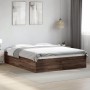 Estructura de cama madera de ingeniería marrón roble 150x200 cm de vidaXL, Camas y somieres - Ref: Foro24-3281013, Precio: 13...