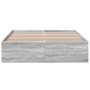 Estructura de cama madera de ingeniería gris Sonoma 120x200 cm de vidaXL, Camas y somieres - Ref: Foro24-3281026, Precio: 120...