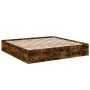Smoked oak engineered wood bed frame 200x200cm by vidaXL, Beds and slatted bases - Ref: Foro24-3280990, Price: 139,05 €, Disc...