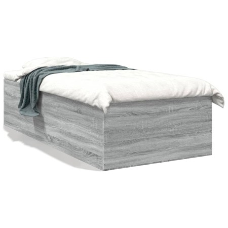 Estructura de cama madera de ingeniería gris Sonoma 75x190 cm de vidaXL, Camas y somieres - Ref: Foro24-3280984, Precio: 105,...