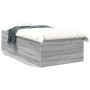 Estructura de cama madera de ingeniería gris Sonoma 75x190 cm de vidaXL, Camas y somieres - Ref: Foro24-3280984, Precio: 105,...