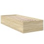 Estructura de cama madera de ingeniería roble Sonoma 100x200 cm de vidaXL, Camas y somieres - Ref: Foro24-3281051, Precio: 97...