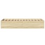Estructura de cama madera de ingeniería roble Sonoma 100x200 cm de vidaXL, Camas y somieres - Ref: Foro24-3281051, Precio: 97...