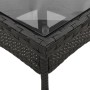 Set comedor jardín 3 pzas cojines ratán sintético vidrio negro de vidaXL, Conjuntos de jardín - Ref: Foro24-3278601, Precio: ...
