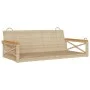Banco columpio de ratán sintético beige 109x62x40 cm de vidaXL, Bancos de jardín - Ref: Foro24-368154, Precio: 86,85 €, Descu...