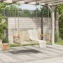 Banco columpio de ratán sintético beige 109x62x40 cm de vidaXL, Bancos de jardín - Ref: Foro24-368154, Precio: 86,85 €, Descu...