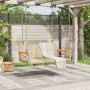 Banco columpio de ratán sintético beige 109x62x40 cm de vidaXL, Bancos de jardín - Ref: Foro24-368154, Precio: 90,05 €, Descu...