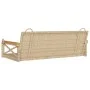 Banco columpio de ratán sintético beige 109x62x40 cm de vidaXL, Bancos de jardín - Ref: Foro24-368154, Precio: 86,85 €, Descu...