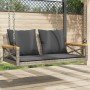 Banco columpio con cojines ratán sintético gris 109x62x40 cm de vidaXL, Bancos de jardín - Ref: Foro24-368156, Precio: 117,77...